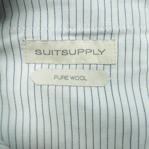 Suitsupply Pants Mens 36x34 Blue Ames Pleat Trouser Pure Wool Vitale Barberis - Picture 3 of 11